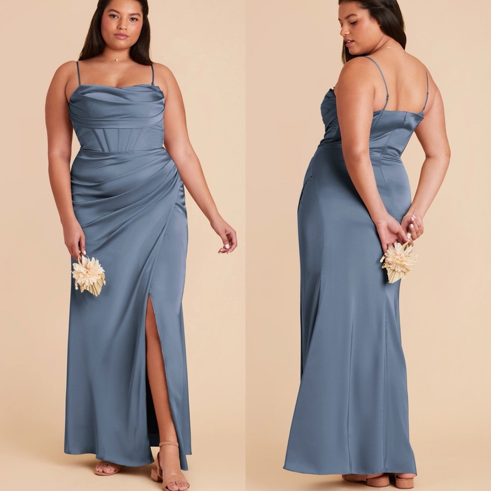 Birdy Grey | Carrie Matte Satin Bridesmaid Maxi Dress